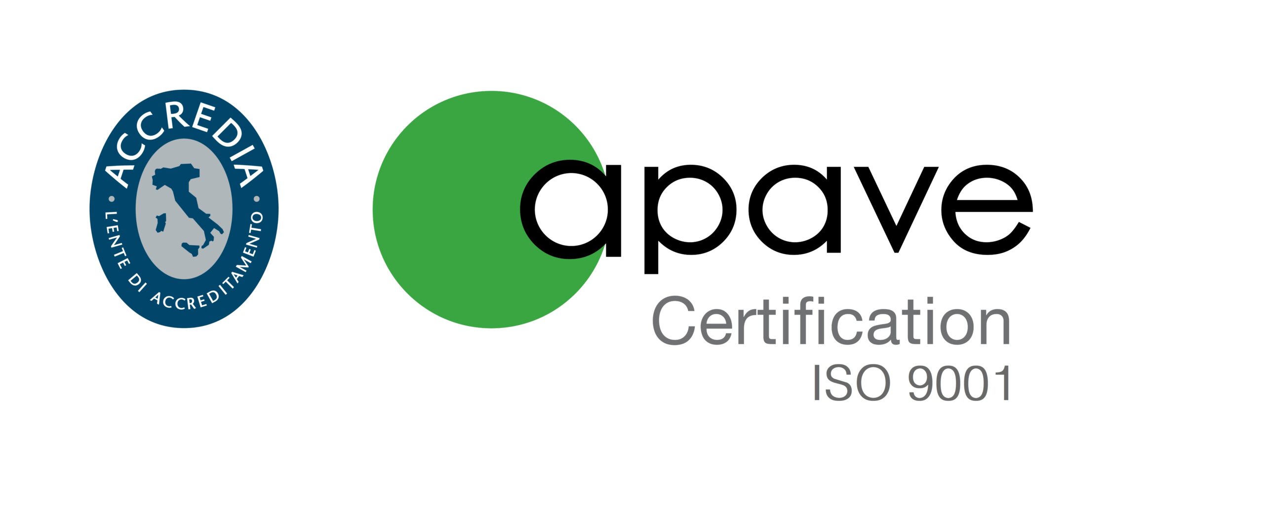 Apave certification italia ISO 9001 + Accredia